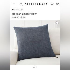 Pottery Barn Linen Pillow Covers (2)